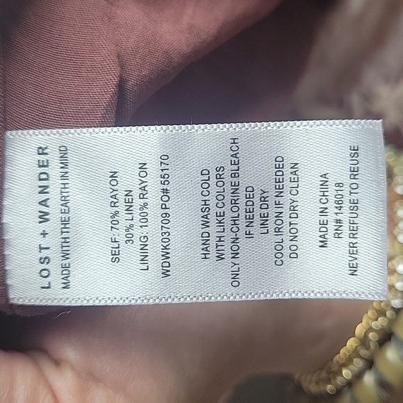 Lost + Wander Palm Oasis Puff Sleeve Midi Dress-Size Large - Picture 8 of 17